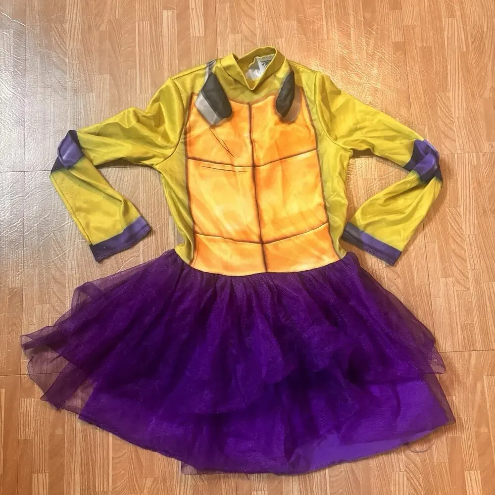 TMNT Mutant Mayhem Donatello Girls Costume Dress Child Medium 7-8 Halloween